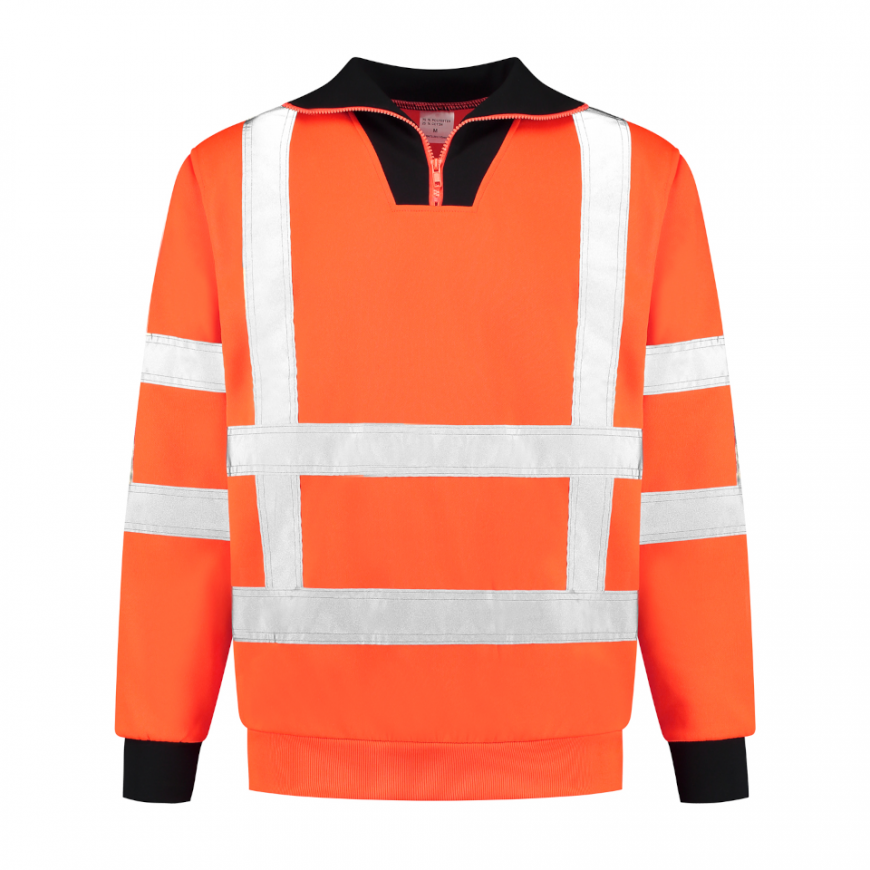 Zipsweater met col RWS Fluor Oranje