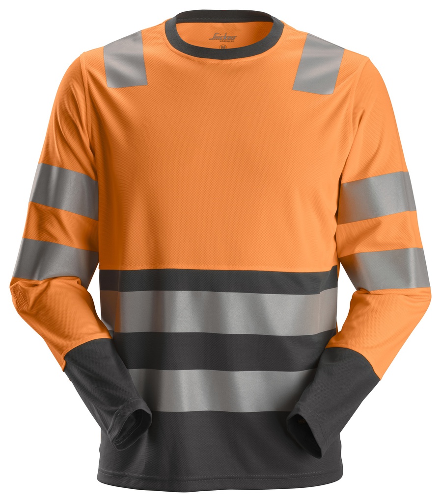 Snickers Workwear AllroundWork, High-Vis T-Shirt met lange mouwen KL2 2433