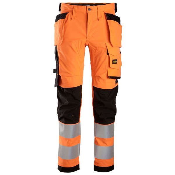 Snickers Workwear Allround, High-Vis Stretch Werkbroek met holsterzakken KL2 6243