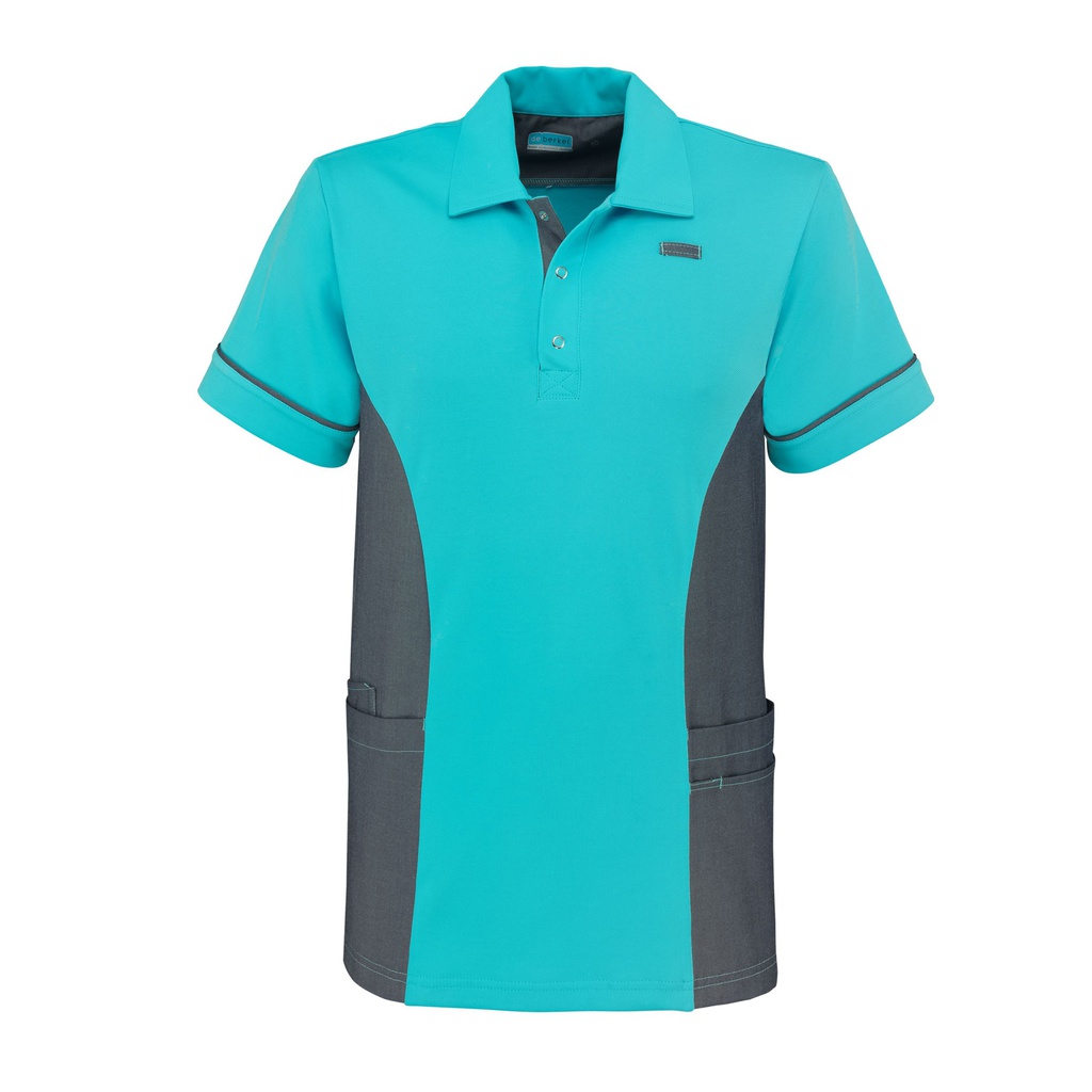 De Berkel UNISEX POLO TACO 61 Turquoise/Denim