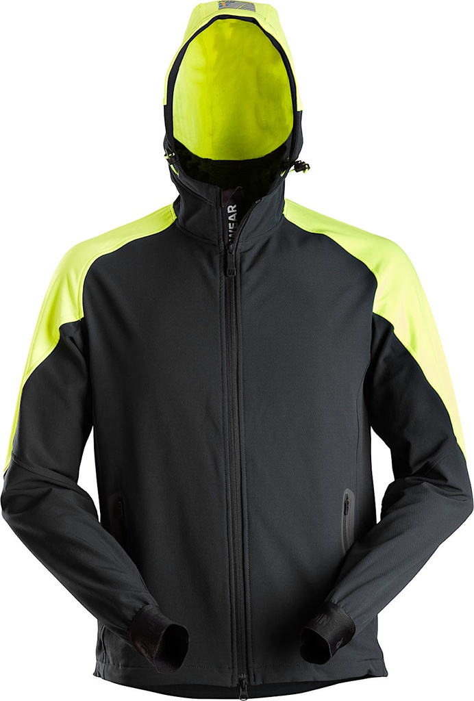 Snickers Workwear FlexiWork, Neon Hoodie met Rits 8025