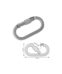 [EH3302230] Annapurna Stalen musketon met schroefsluiting (EH3302230)